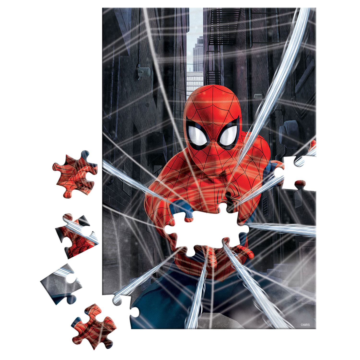 Marvel - Livre de casse-tête lenticulaire, Spider-Man, 300 mcx, Fr