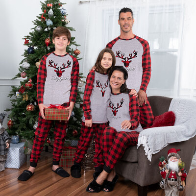 Matching family, ultra soft long sleeve PJ set - Joyful