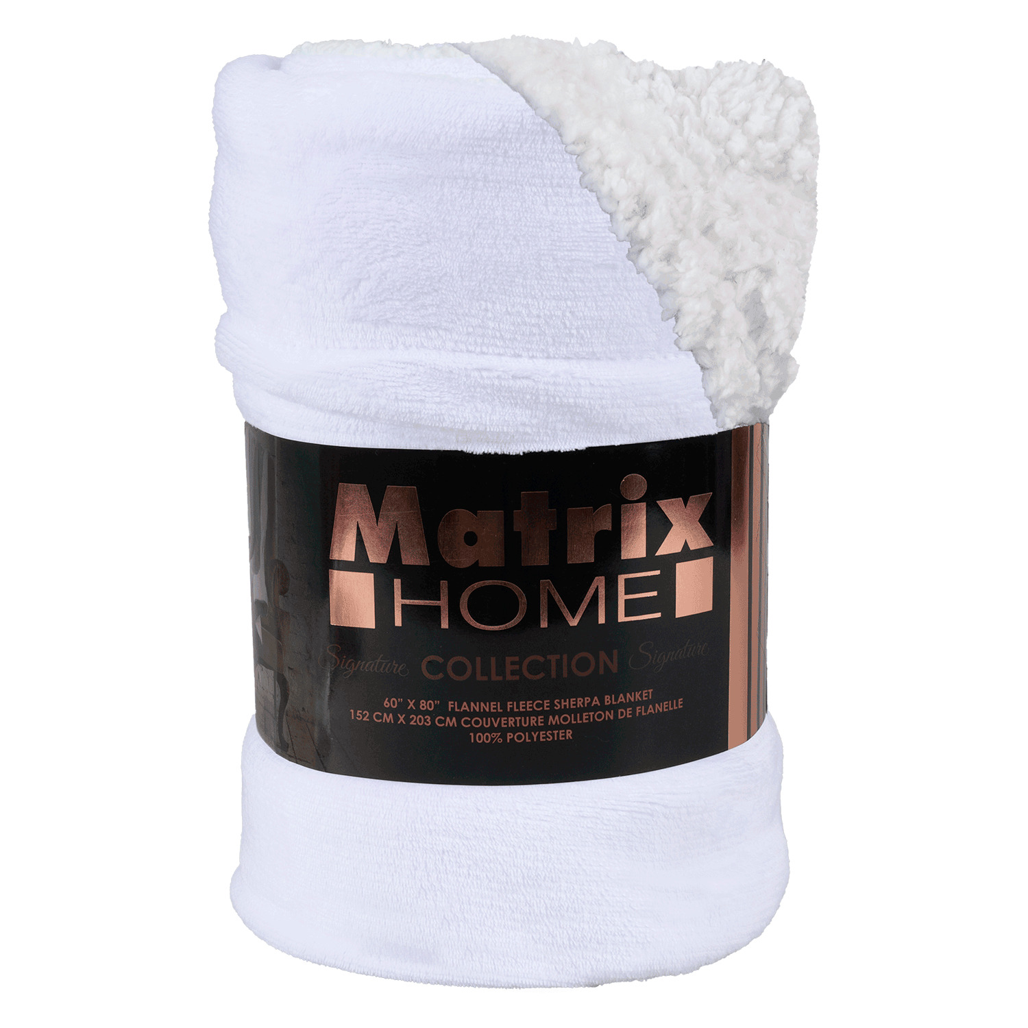 Matrix Home - Signature Collection - Flannel fleece sherpa blanket