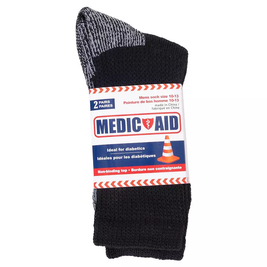 Medic Aid - Chaussettes non contraignantes, 2 paires
