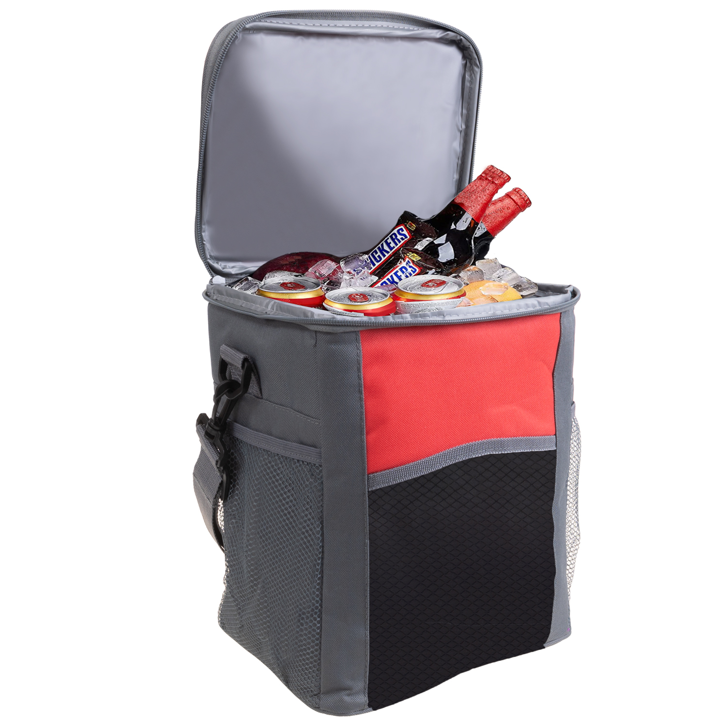 Medium insulated cooler bag, 18 can capacity - Red. Colour: red