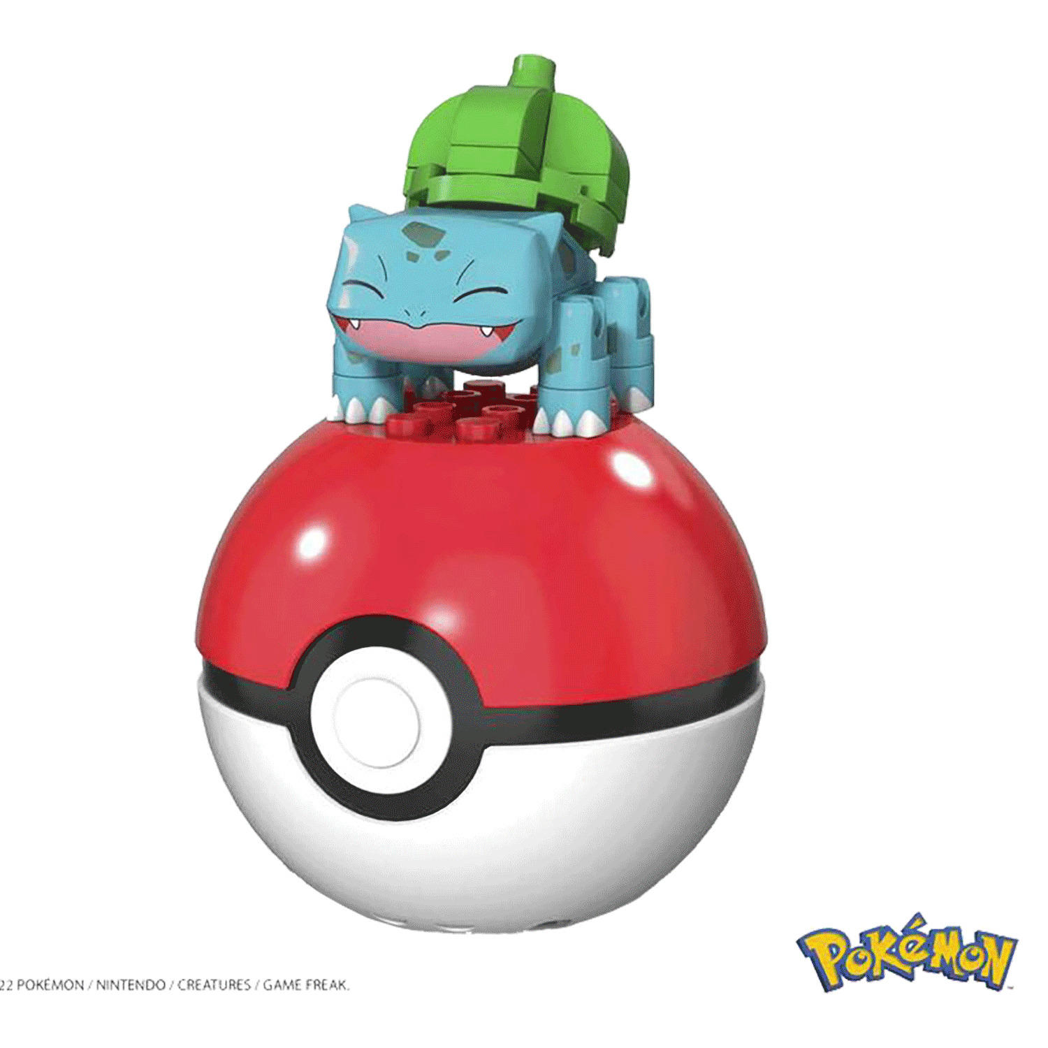 Bloc de construction Pokémon Bulbizarre avec Pokéball - Carte