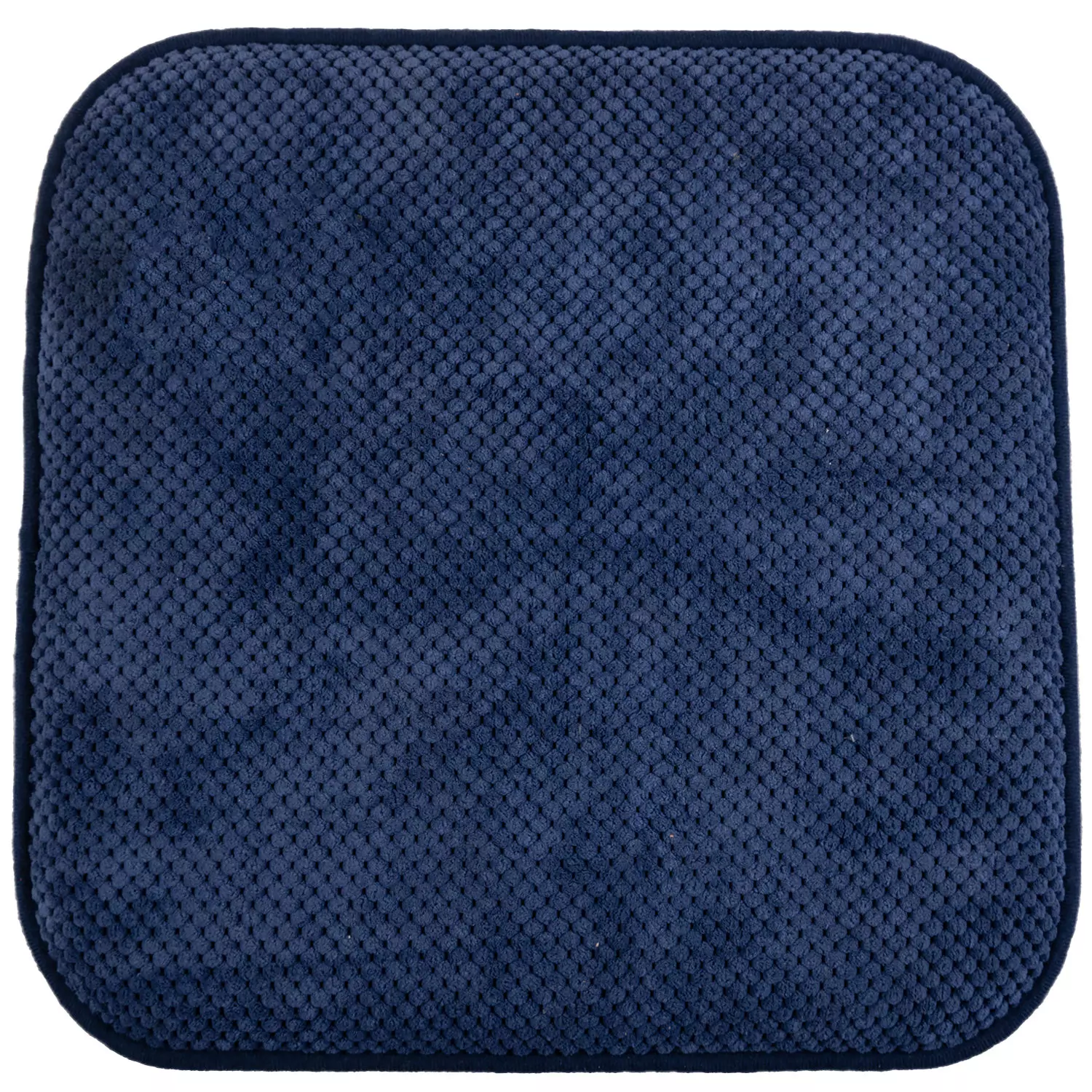 Memory foam chair pad, 16"x16", blue