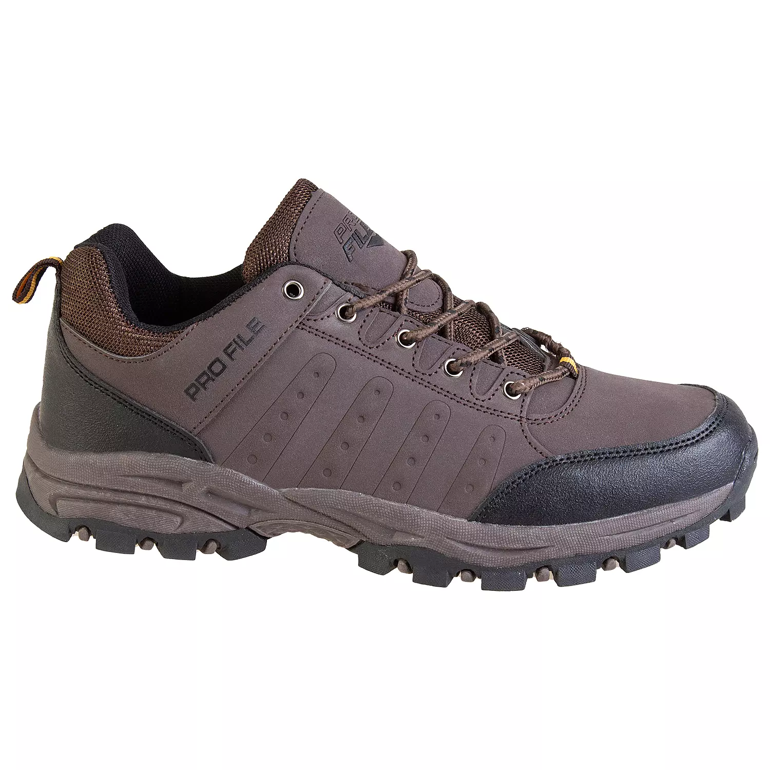 Men's 2-toned, lace-up hiking shoes, brown, size 12