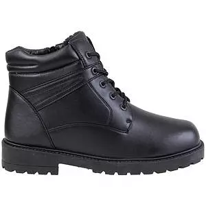 Men's high ankle lace-up boots, black