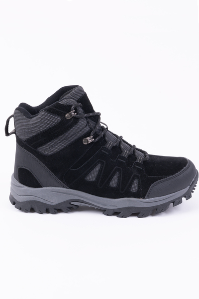 Men's insulated water resistant hiking winter snow boot, black