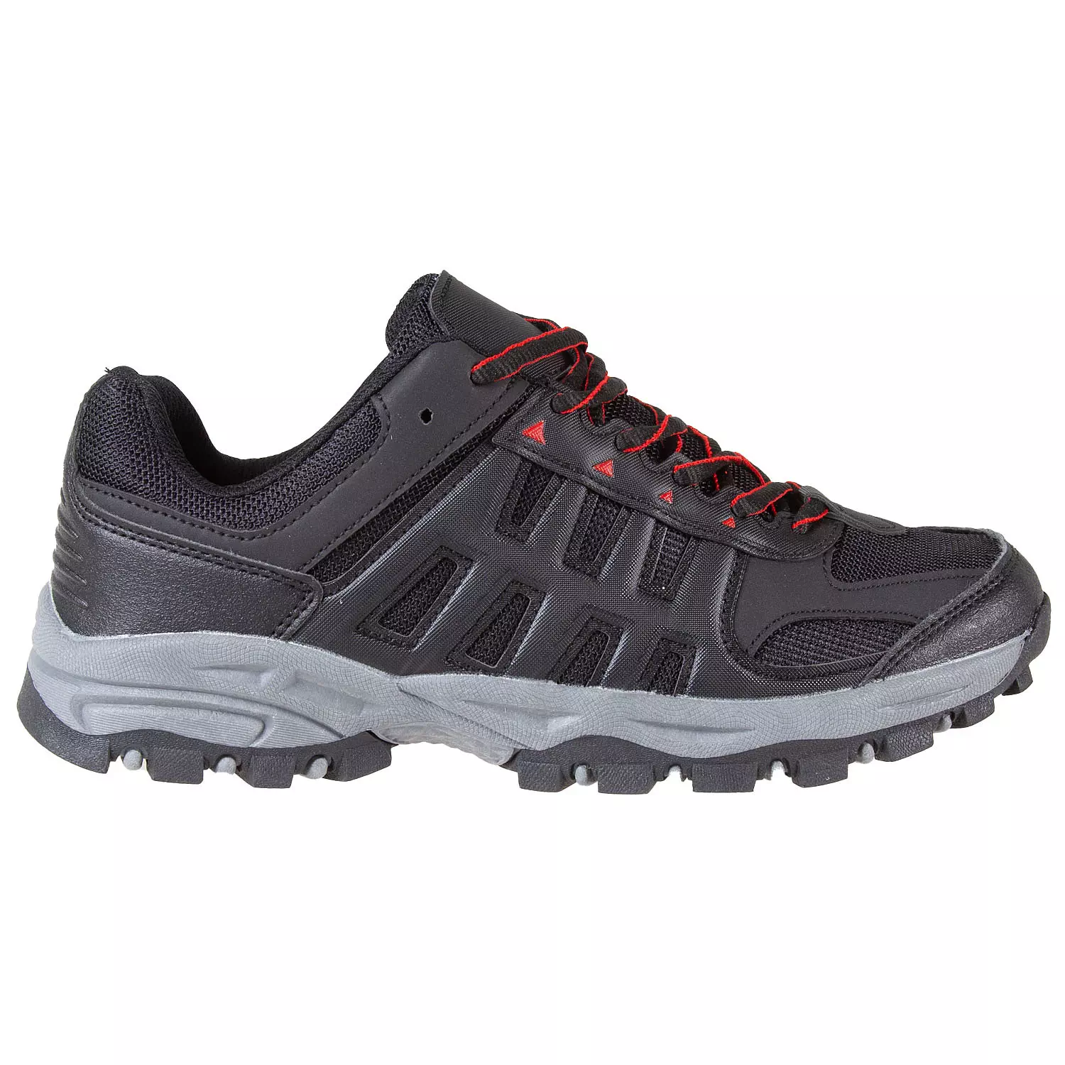 Men's lace-up, low-cut hiking shoes, size 8