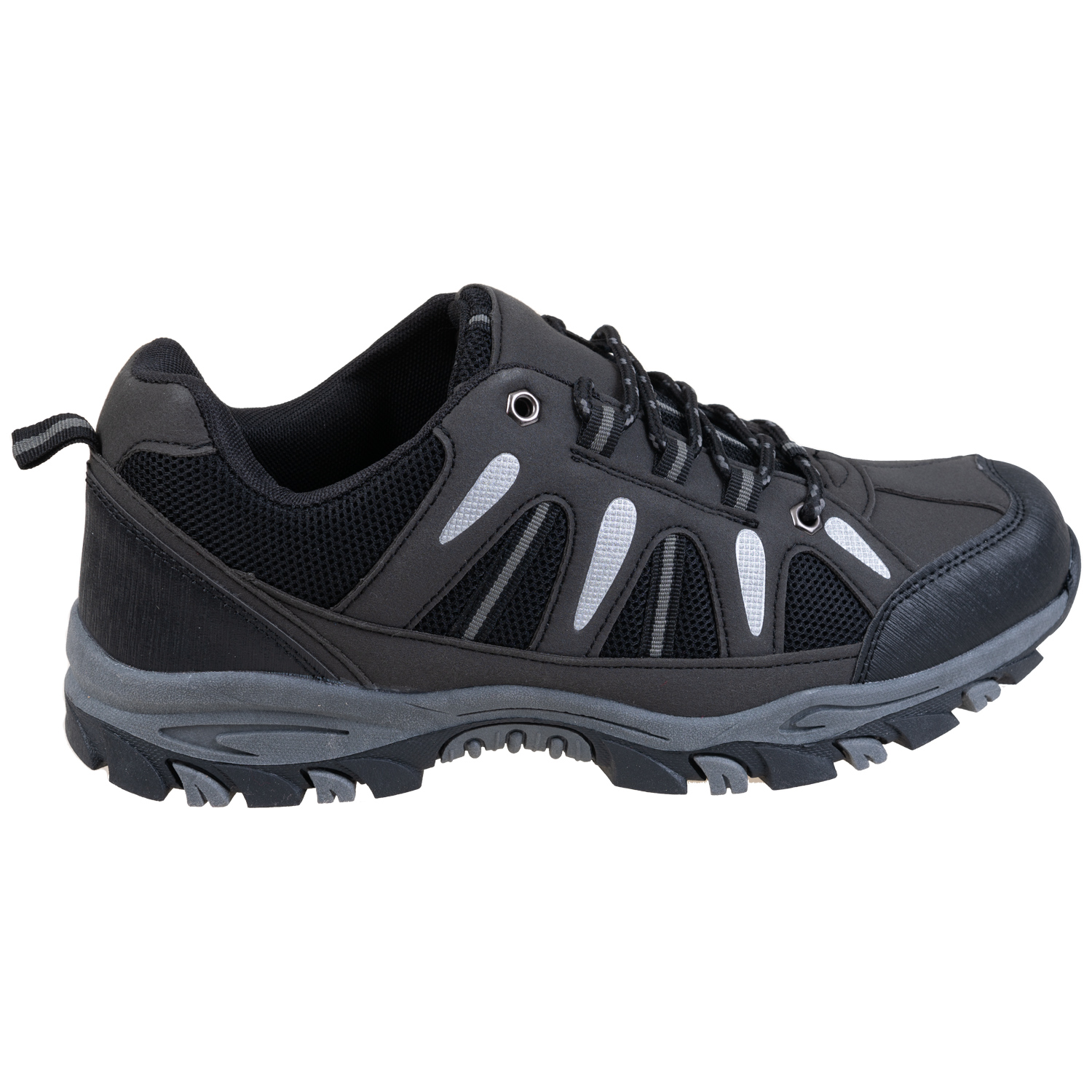 Men's Low Top Hiking Shoes. Colour: Black. Size: 7 | Rossy