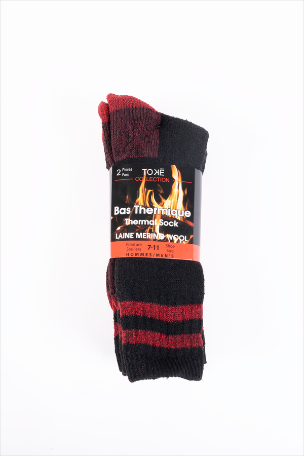 Men's merino wool thermal socks, 2 pairs