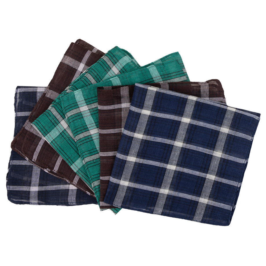 Men's quality handkerchiefs, pk. of 6 - Plaids