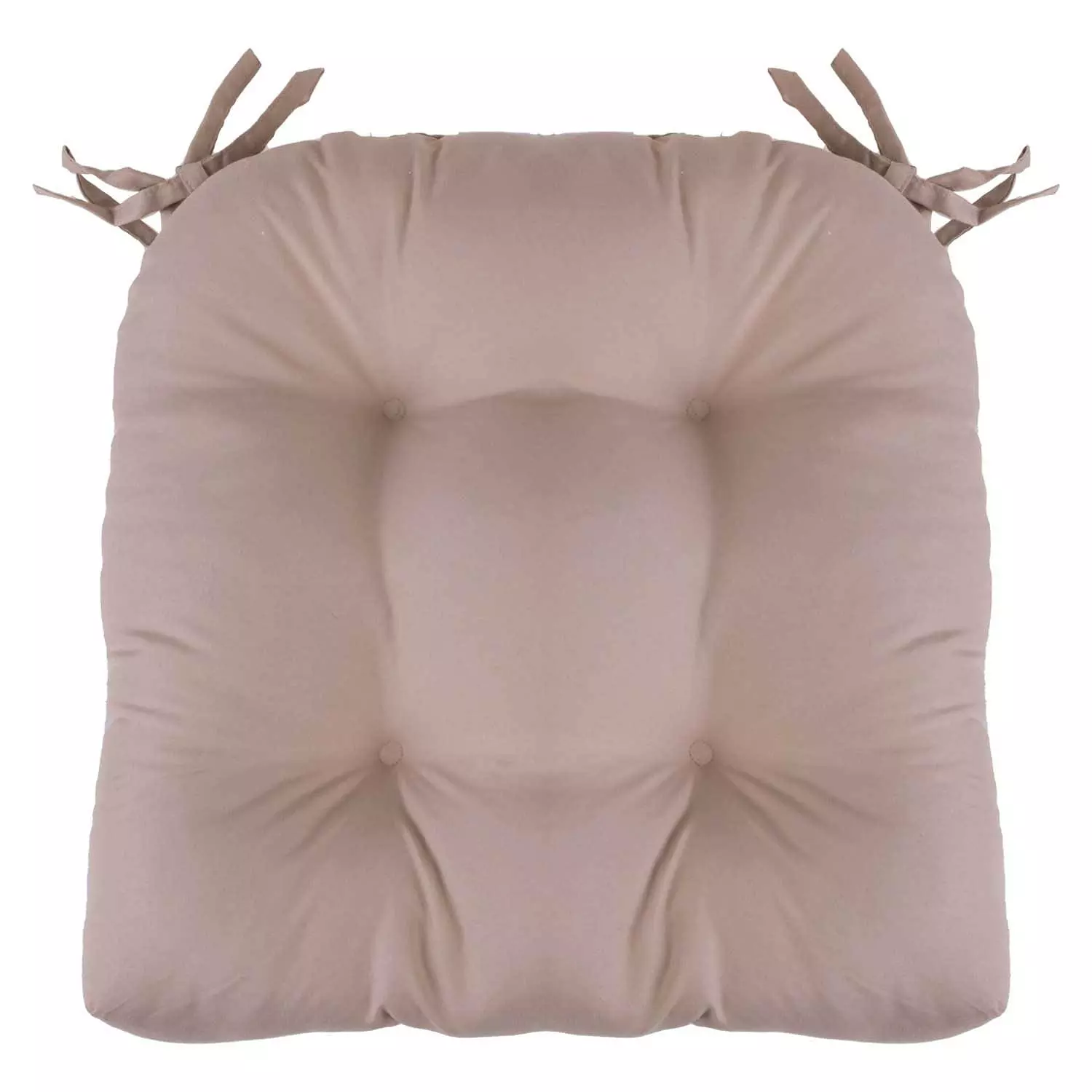 Microfiber chair pad, 15"x15", beige