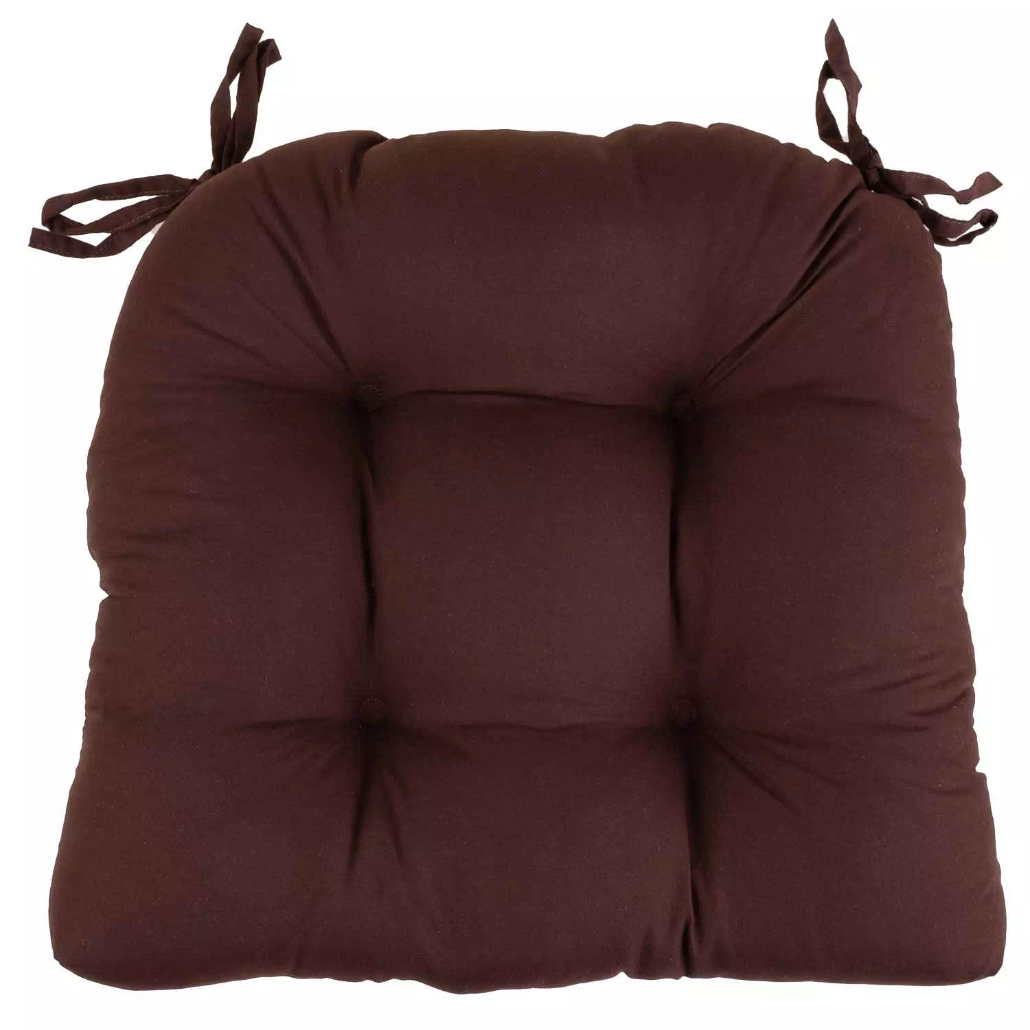 Microfiber chair pad, 15"x15", brown