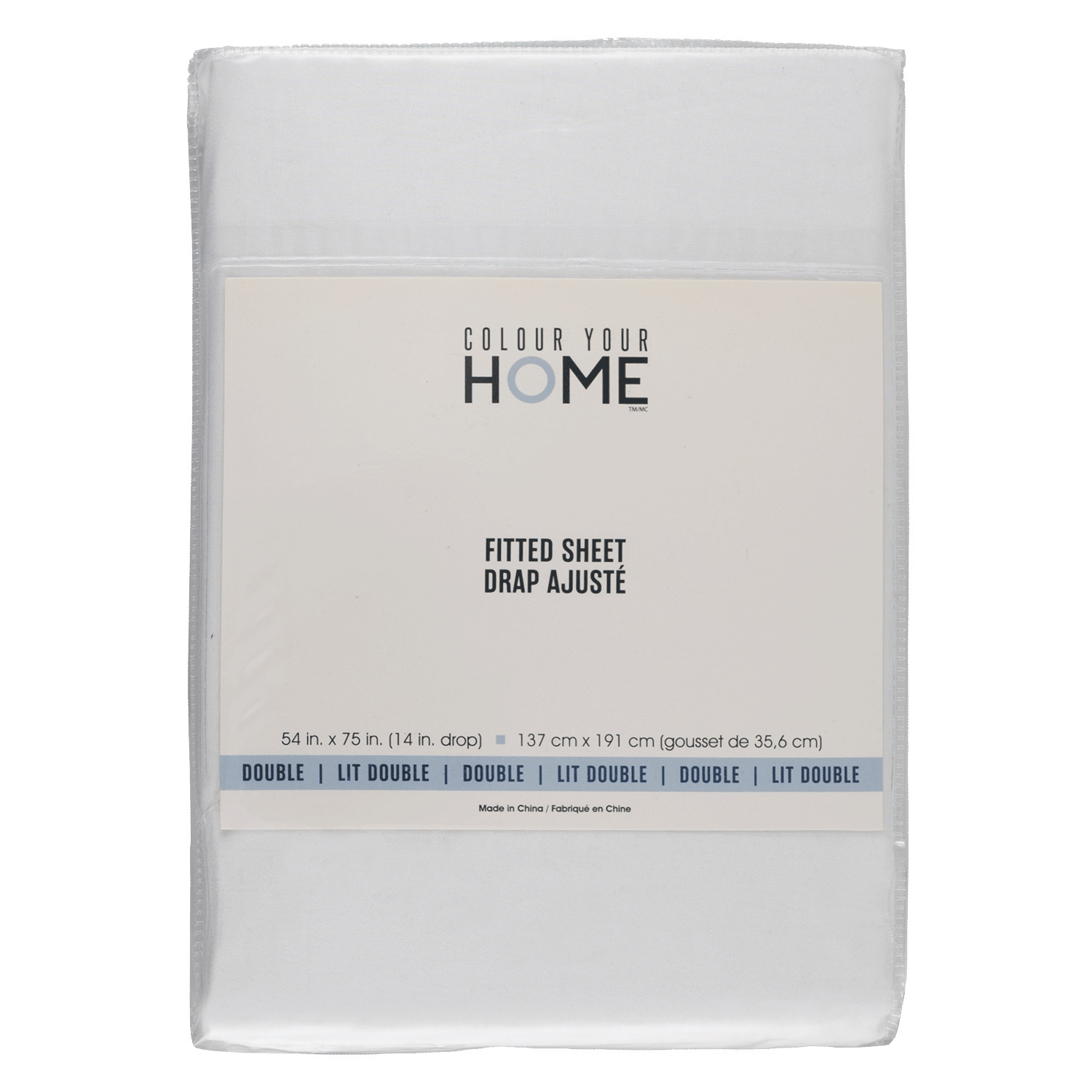 Microfiber fitted sheet - Double, white