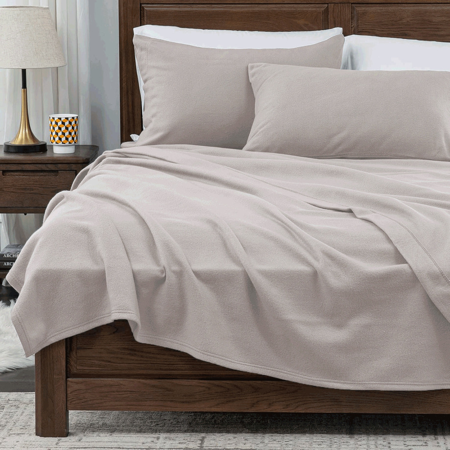 Microfleece sheet set, solid color