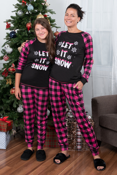 Mommy & Me matching PJ sets - Let It Snow