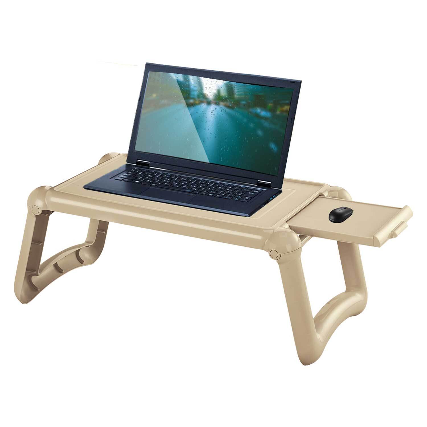 Multipurpose tray table with slide-out shelf