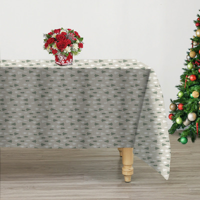 Nappe festive - Sapin vert et blanc