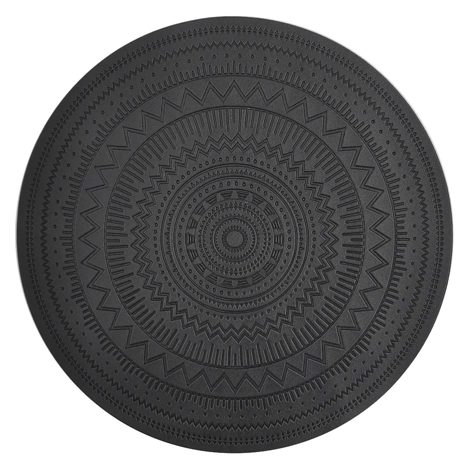 Napperon rond en similicuir