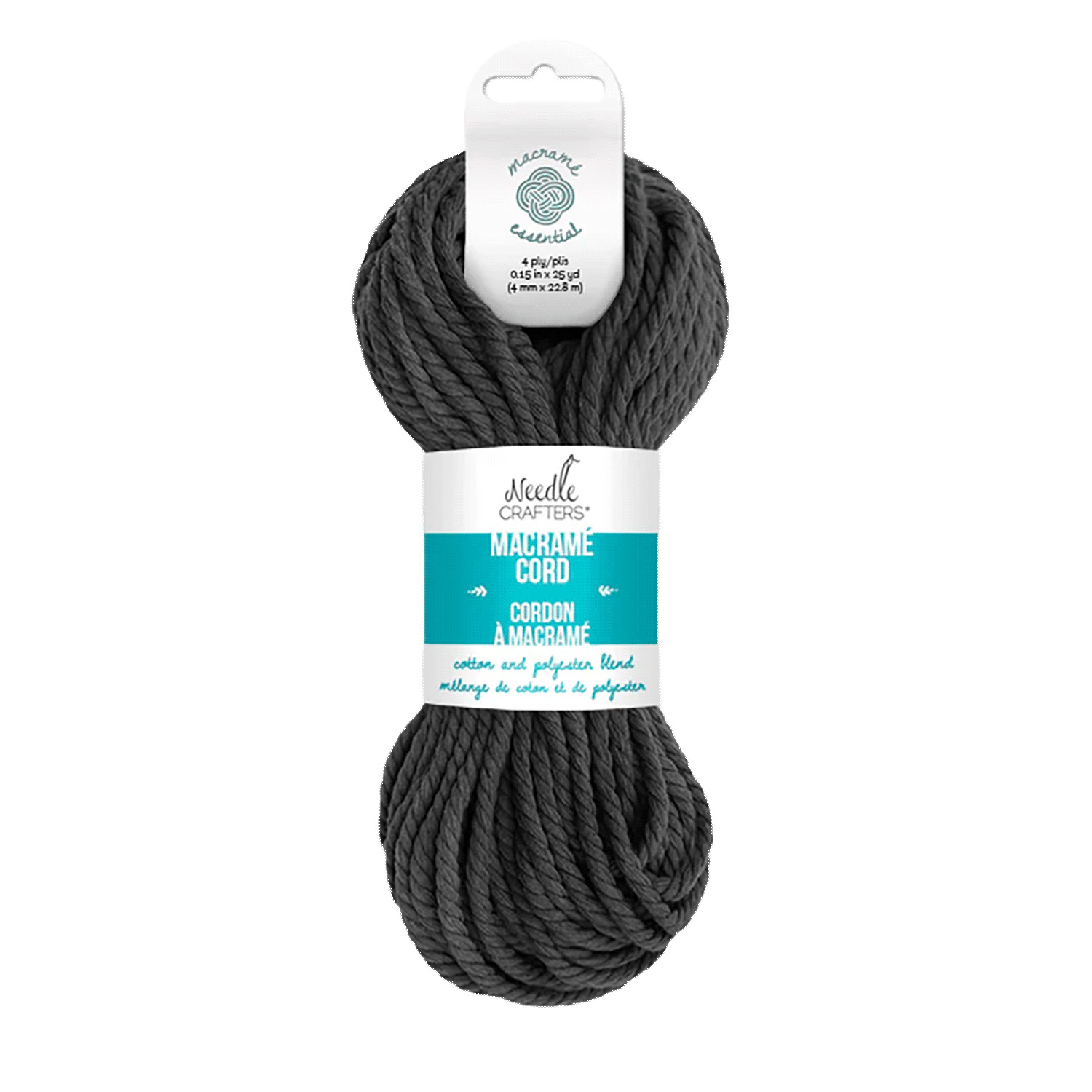 Needle Crafters - Cordon à macramé - Charbon