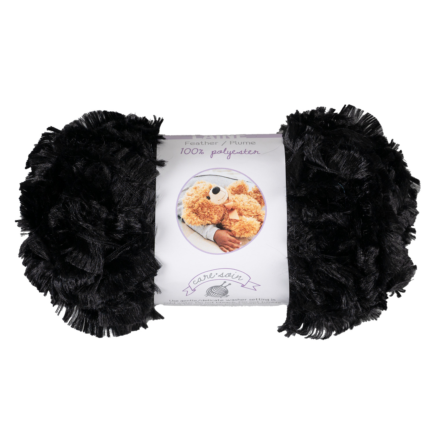 Needle Crafters - Feather yarn - Black