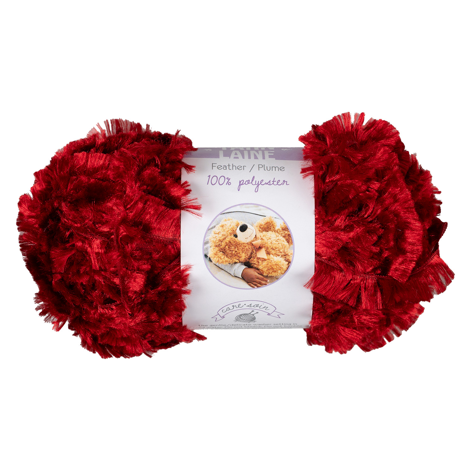 Needle Crafters - Feather yarn - Really red