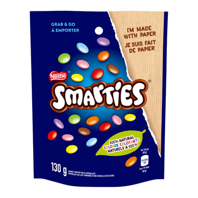 Nestlé - Smarties - Chocolat au lait enrobé d'une coquille de sucre, 130g