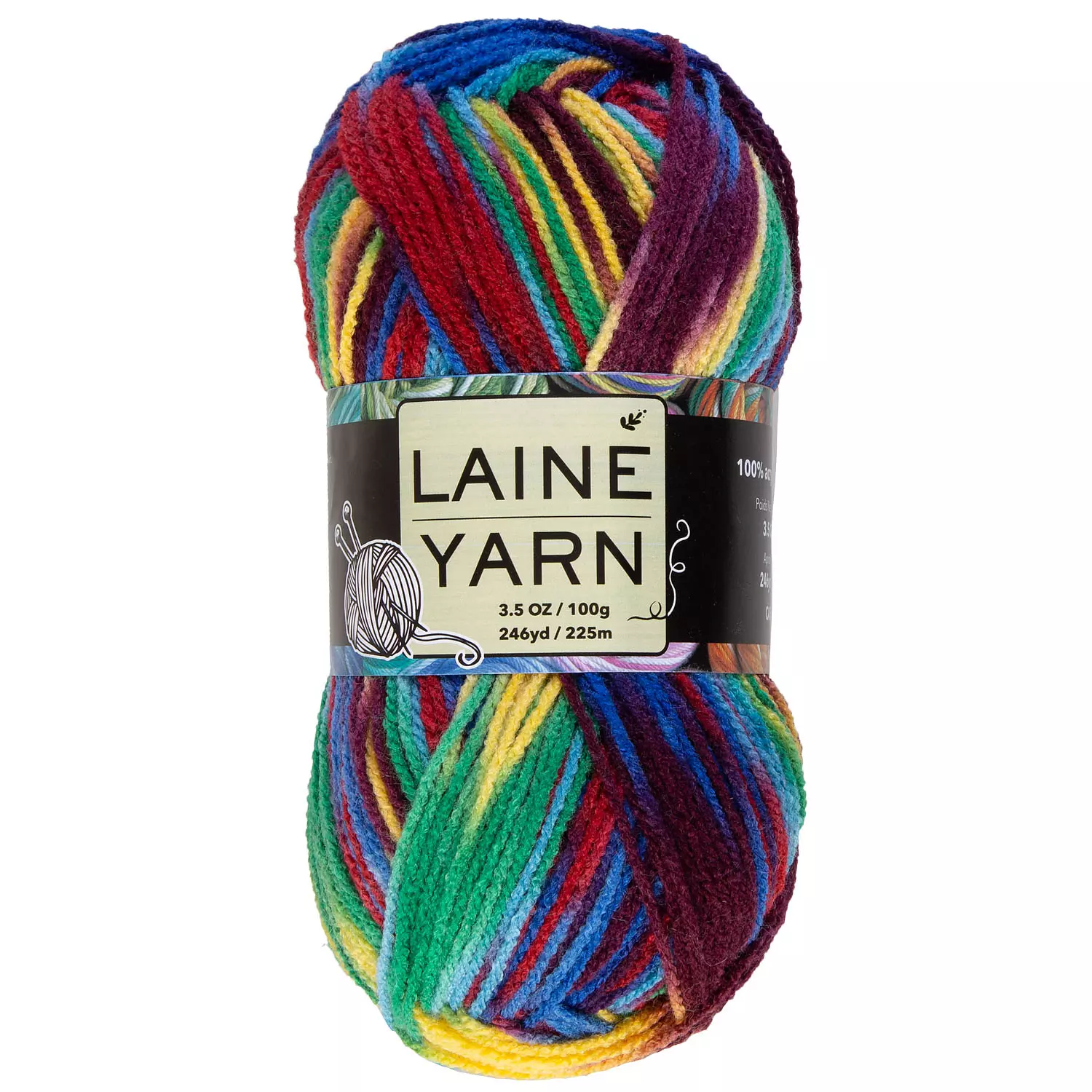 Ombré acrylic yarn, dark ombré, 100g