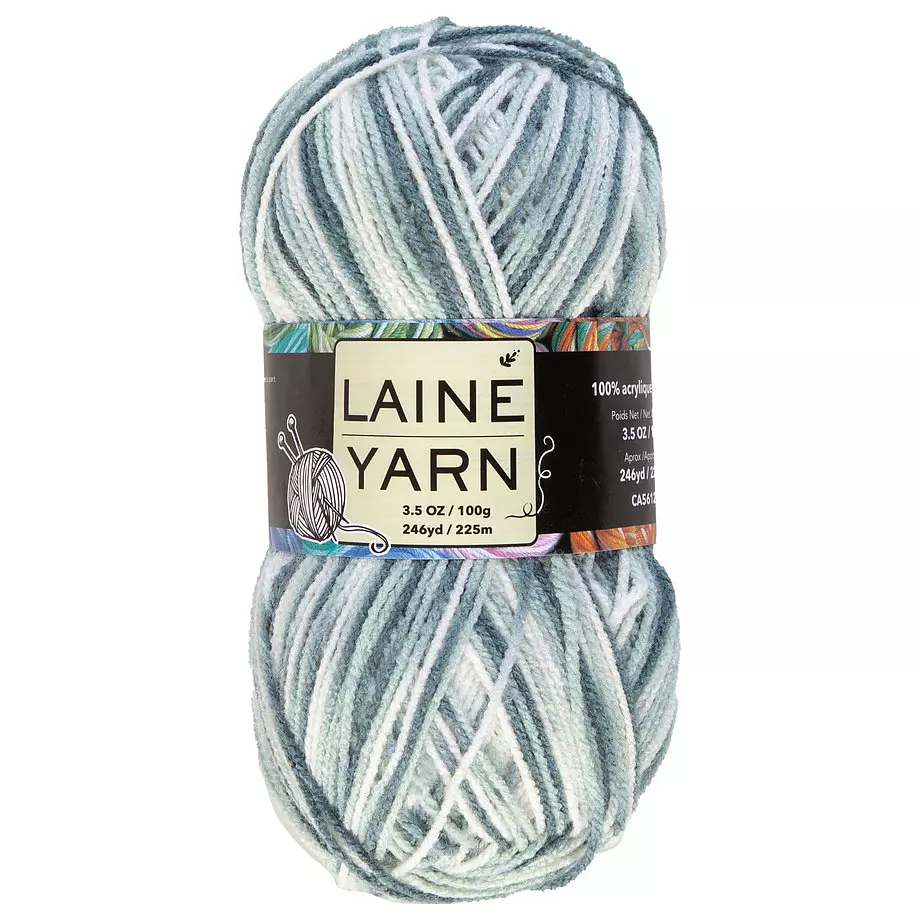 Ombré acrylic yarn, grey ombré, 100g