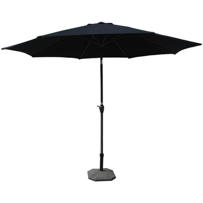Outdoor patio umbrella with hand crank and tilt - 9.5 ft.