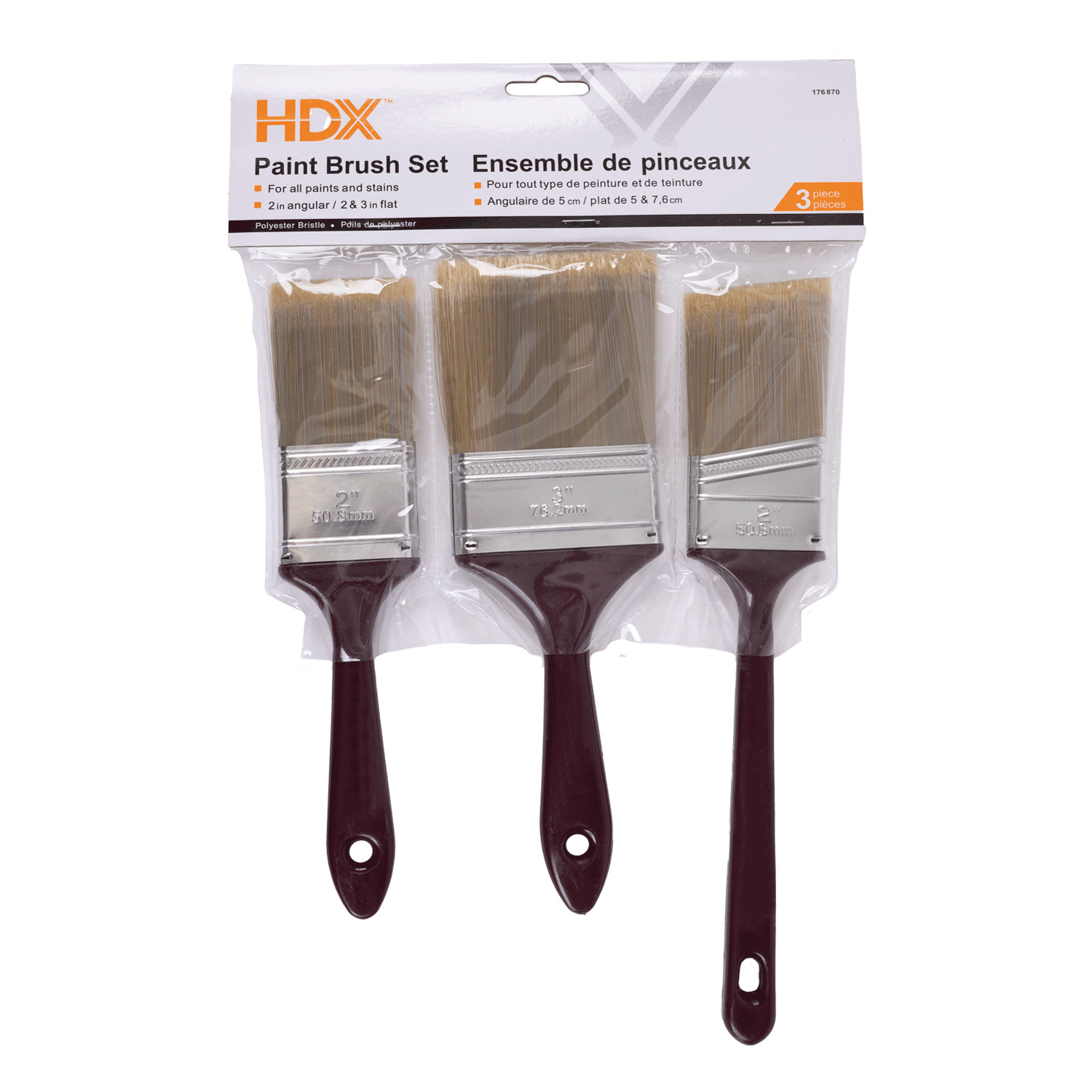 Paint brush set, 3 pcs
