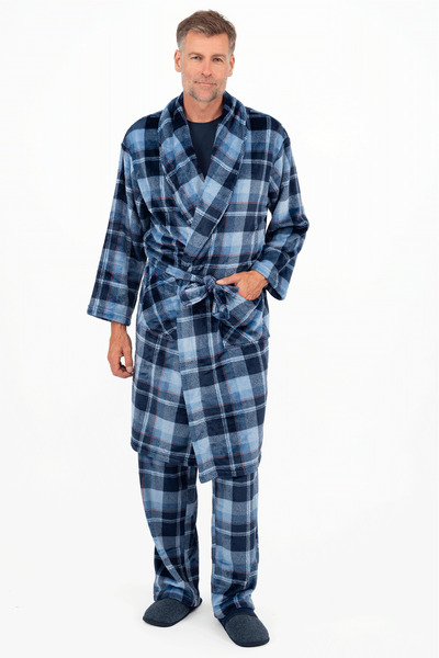 Robe de chambre ou pantalon de pyjama en peluche polaire pour hommes
