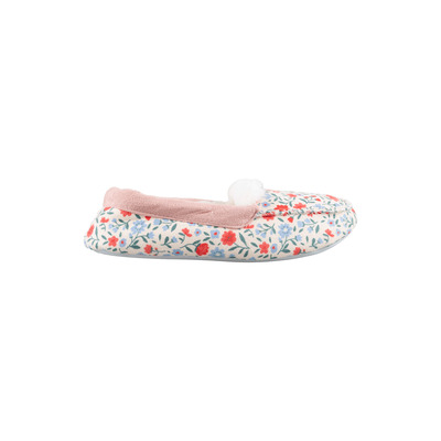 Pantoufles mocassins - Champ de fleurs rose
