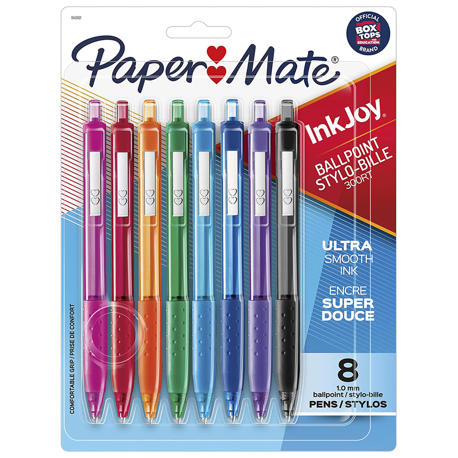 Paper Mate - InkJoy retractable ballpoint pens, medium point, pk. of 8