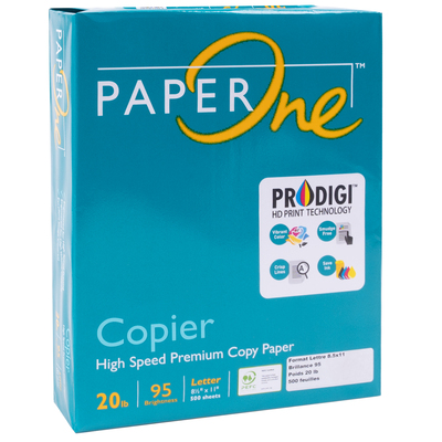 Paper One - 20lb multiuse copy paper, 8.5x11, 500 Sheets