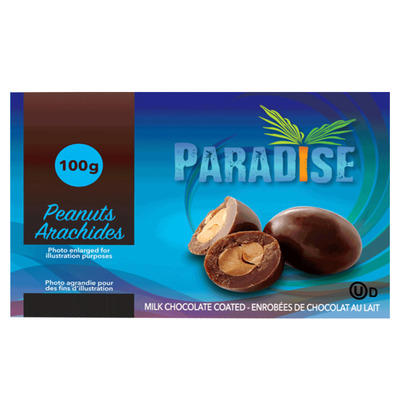 Paradise - Arachides enrobées de chocolat au lait, 100g