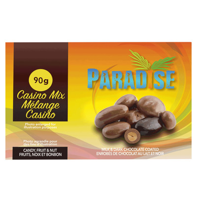 Paradise - Mélange Casino enrobés de chocolat au lait et noir, 90g