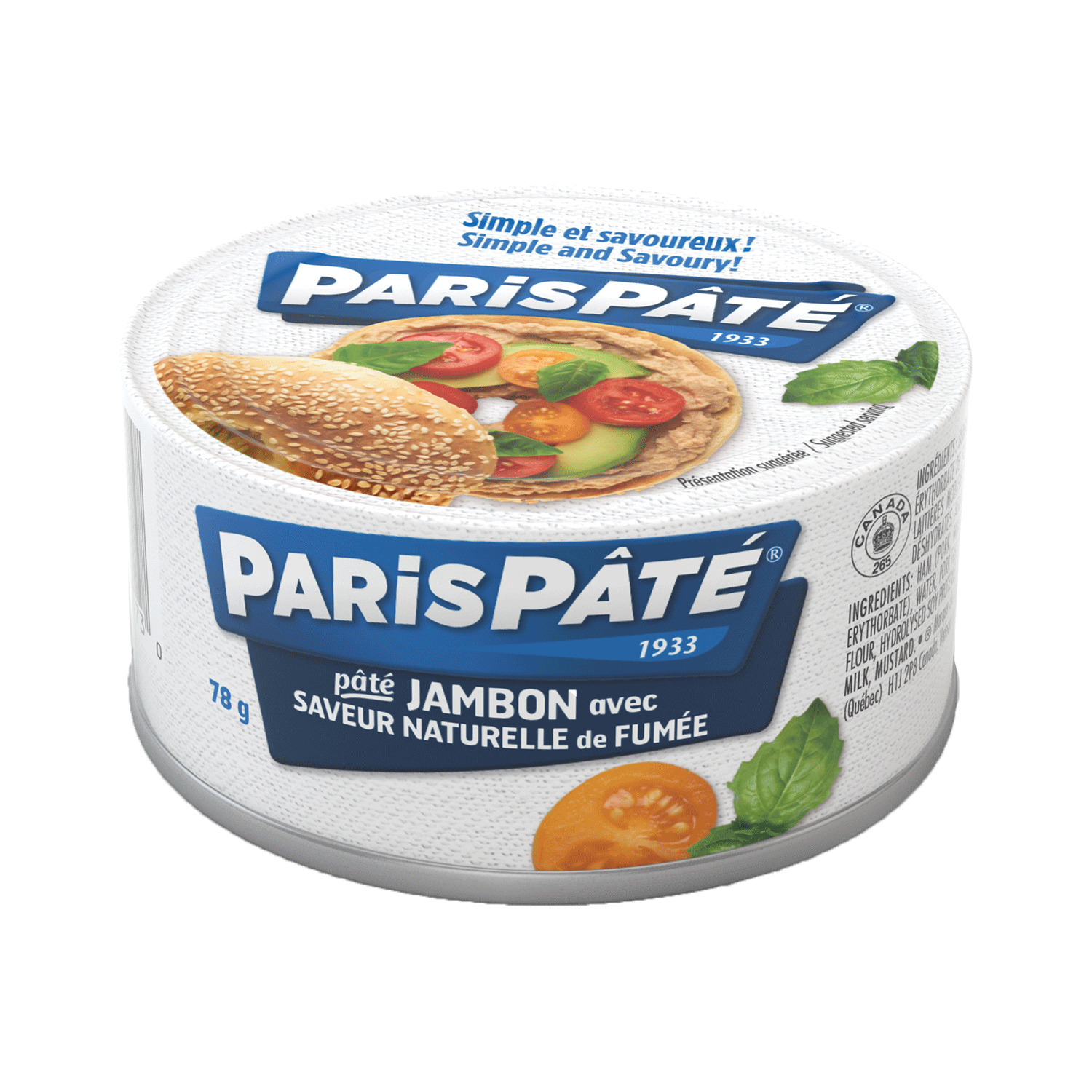 Paris Pâté - Deviled ham paté with natural smoked flavour, 78g