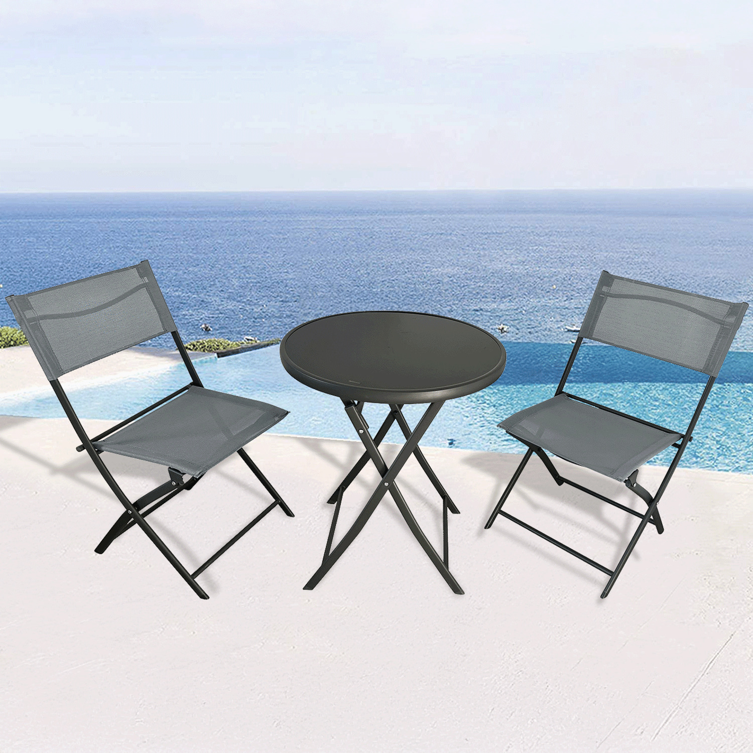 Patio dining set, 3 pcs