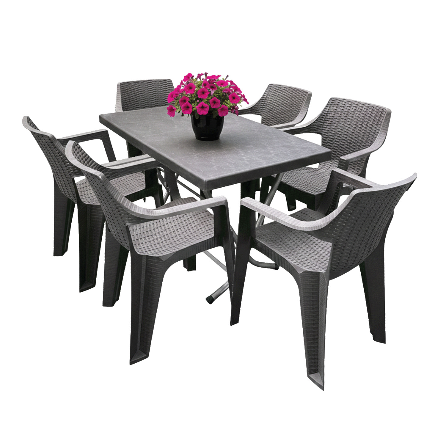 Patio dining set, 7 pcs