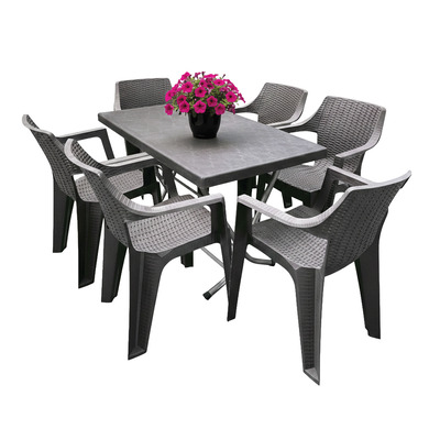 Patio dining set, 7 pcs