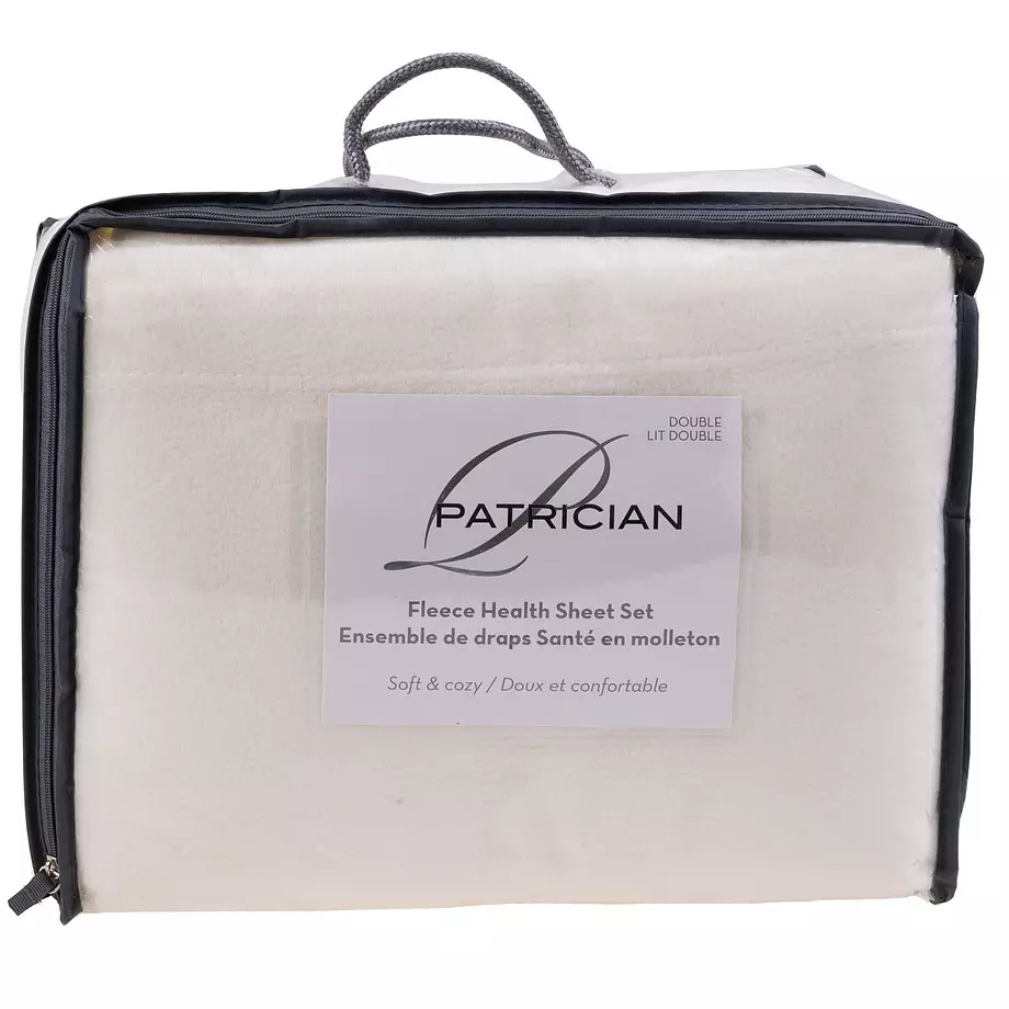 Patrician - Fleece health sheet set, solid white, double