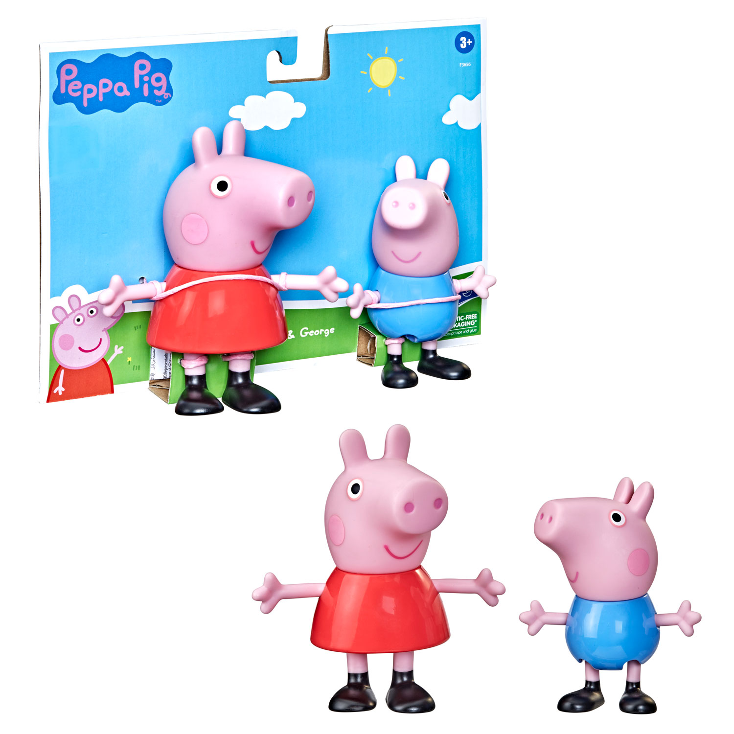 Peppa Pig - Ens. de 2 figurines, Peppa et George, Fr