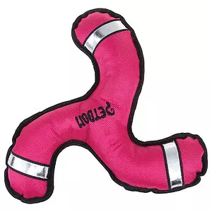 Petdom - Squeaky chew toy for dogs, pink boomerang
