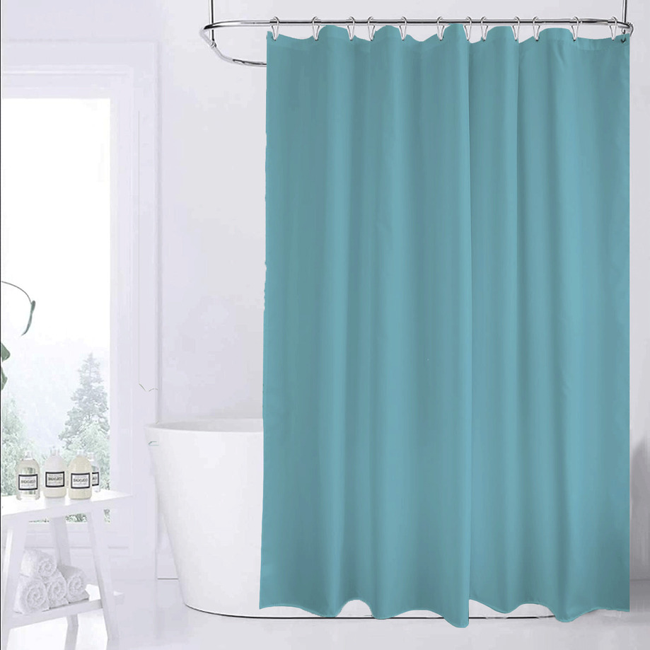 PEVA Shower curtain liner with metal grommets - Turquoise