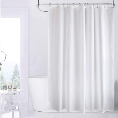 PEVA Shower curtain liner with metal grommets - White