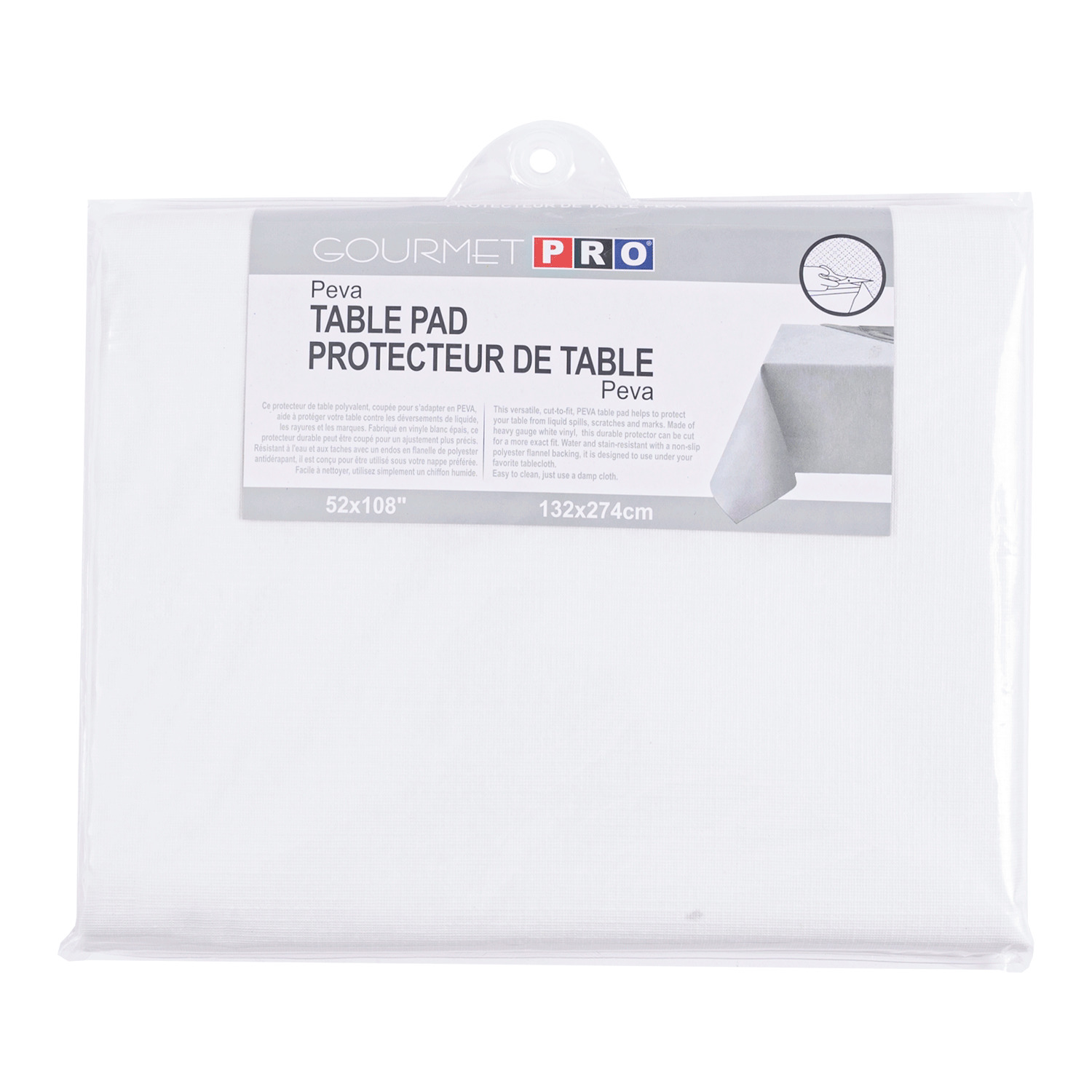 Peva table pad, 52"x108"