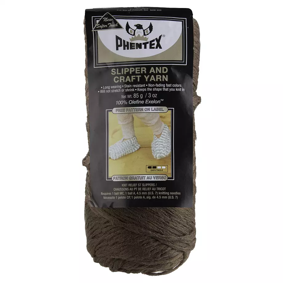 Phentex - Slipper and craft yarn, brown