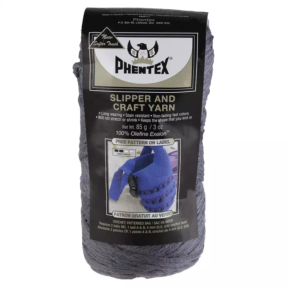 Phentex - Slipper and craft yarn, dark grey