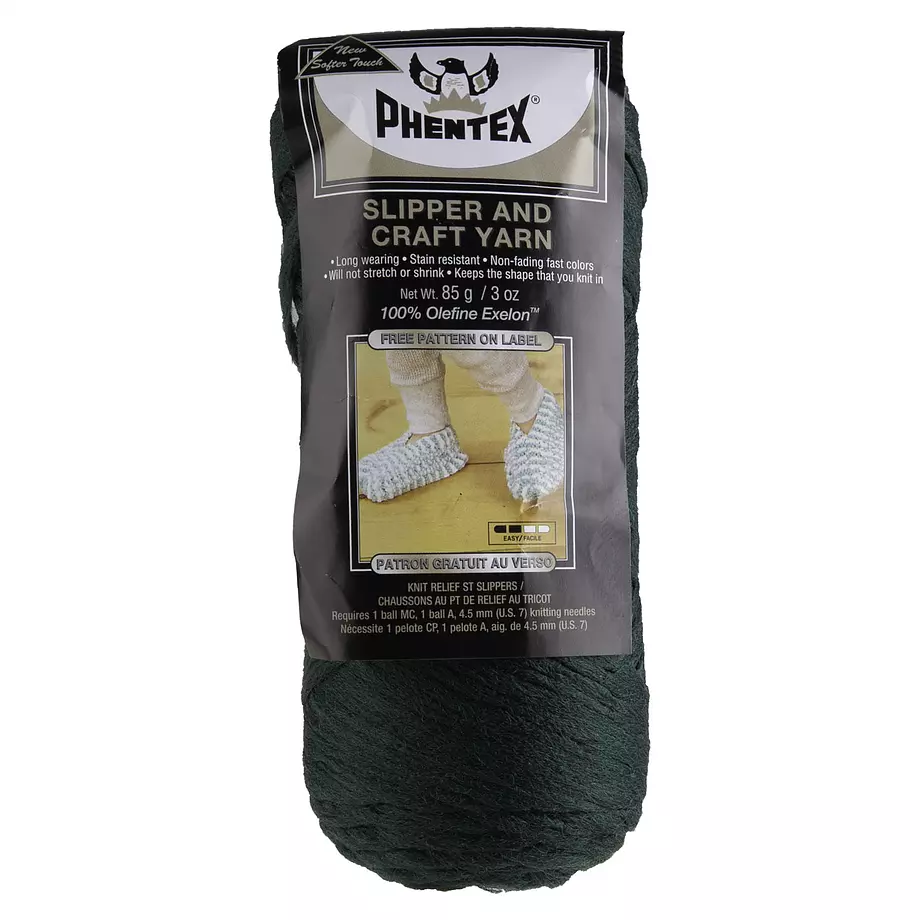 Phentex - Slipper and craft yarn, deep green