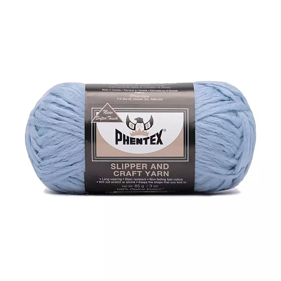 Phentex - Slipper and craft yarn, light blue